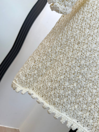 Chanel 2026 Knit Sweater Cream Cotton 637494