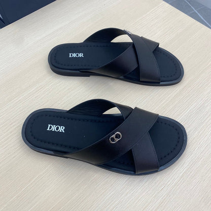 CD ALIAS ICON SANDAL BLACK CALFSKIN