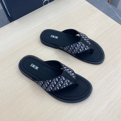 CD ALIDAS FLIP-FLOPS BLACK AND WHITE JACQUARD