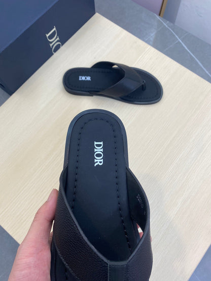 CD ALIDAS FLIP-FLOPS BLACK GRAINED CALFSKIN