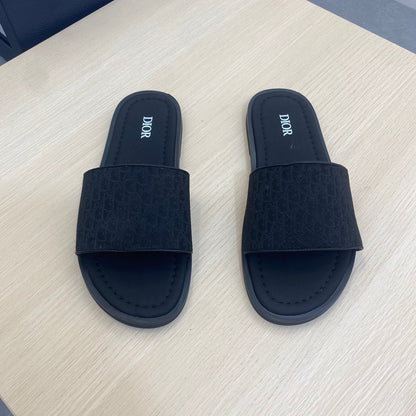 CD SLIDE ALIDAS SLIPPER BLACK JACQUARD