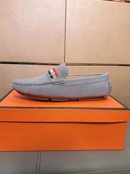 GG Men's Loafer Grey Suede 526680
