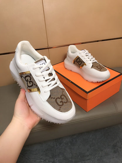 GG Men's Sneaker White Cowhide 735848