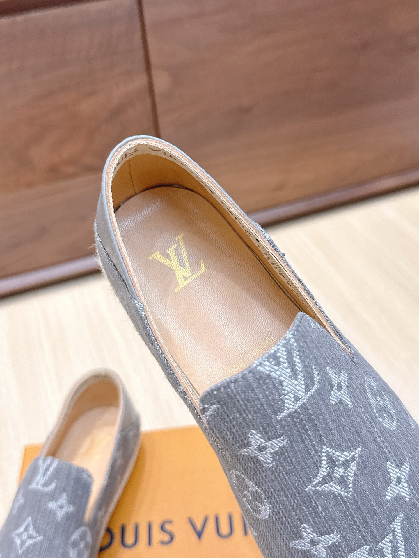LV 26ss Loafers Gray Denim 656965