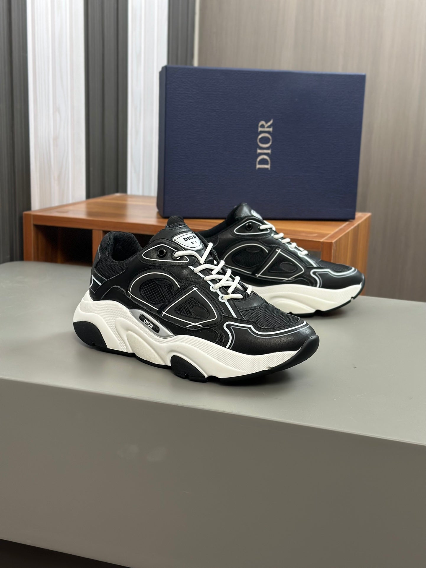 CD B22 SNEAKER BLACK MESH FABRIC