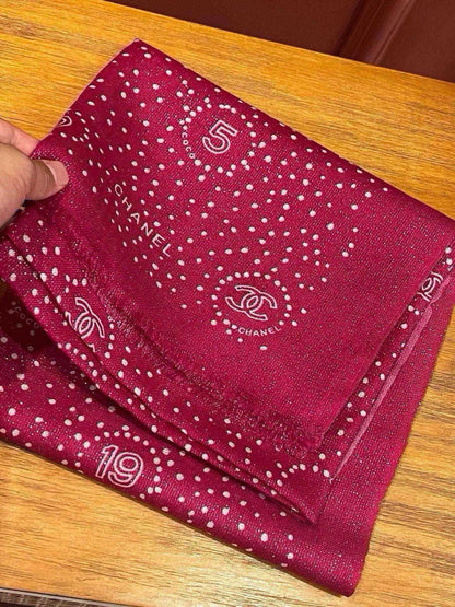CC Scarf 200 CM In Dark Pink Polka Dot Cashmere 274119