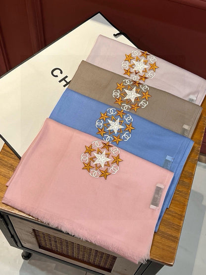 CC Scarf 200 CM In Light Purple Linen Fabric 407088