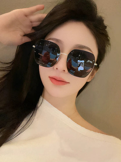 SQUARE FRAME SUNGLASSES G0642 IN METAL