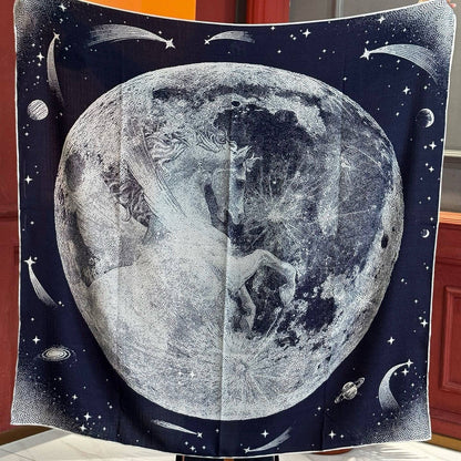 HM Clair de Lune 140 CM Navy Blue Cashmere and Silk 293248