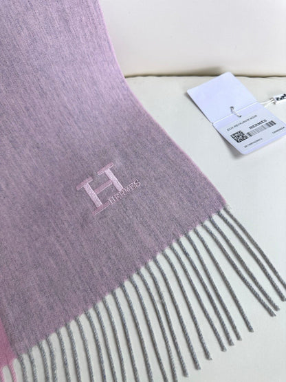 SCARF 190 CM IN PINK CASHMERE