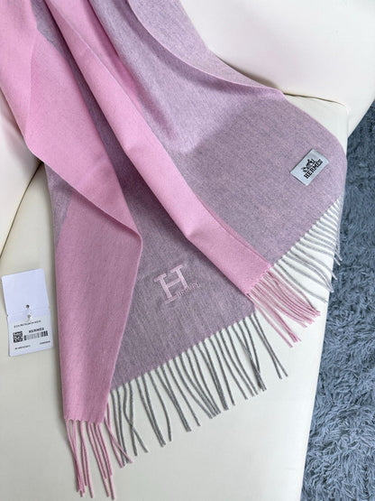 SCARF 190 CM IN BLUSH PINK CASHMERE
