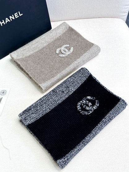 CC Scarf 180 CM In Light Grey Mix Brown Cashmere 415137