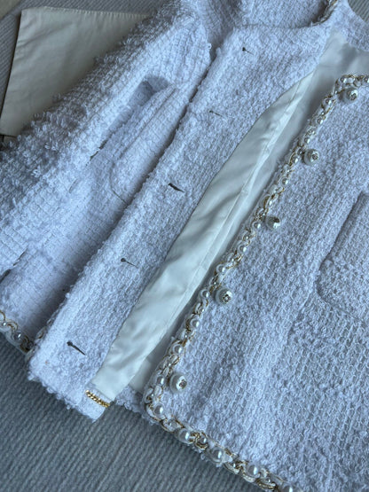 CC 25 Jacket In White Cotton 234889