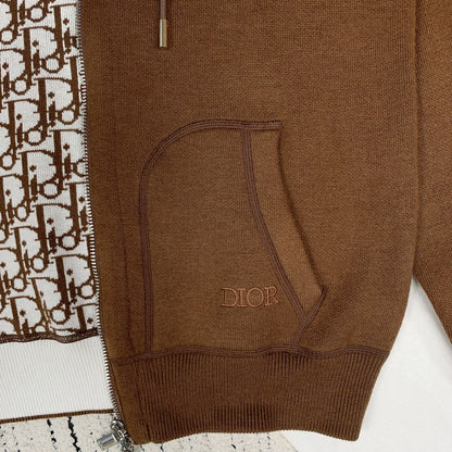 CD 25 Double-Sided Knitted Hooded Jacket 293319