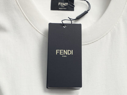 Fendi 2026 Logo Embroidered T-Shirt Cotton 829804