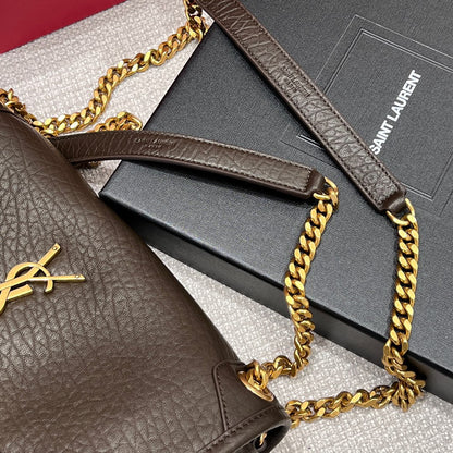 YSL Handbag 28 Brown Pattern Lambskin