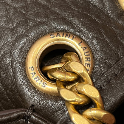 YSL Handbag 28 Brown Pattern Lambskin