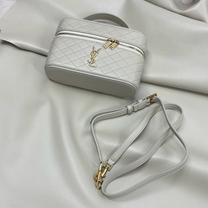 YSL Gaby Vanity Bag 18 Light Beige Quilted Calfskin