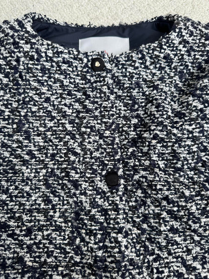 MC 2025 Jacket Black White Tweed Fabric