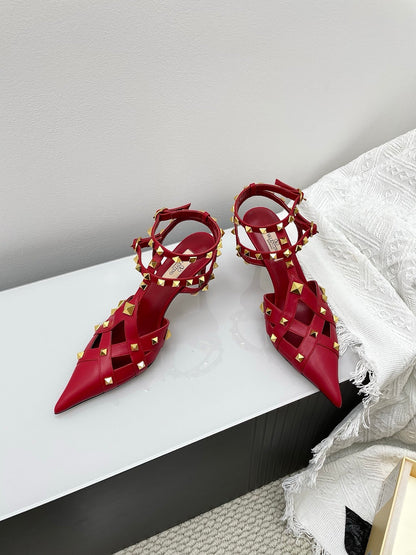 VT 26s Slingback 80 Dark Red Lambskin 611374