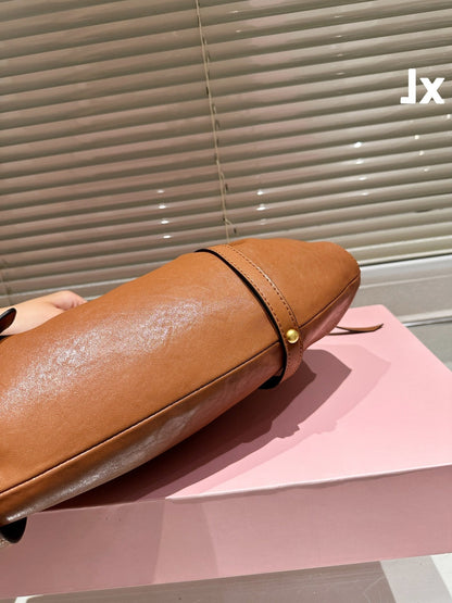 Miu Miu Archive Shoulder Bag Brown Nappa Leather