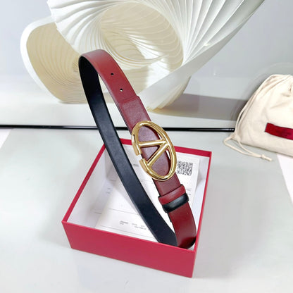 The Bold Edition Reversible Belt 30mm Burgundy Black Calfskin Gold Buckle