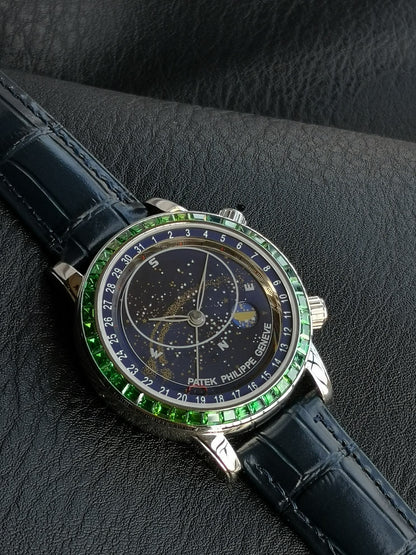 Patek Philippe Celestial Grand Complication 44mm Green Gemstones Blue Dial