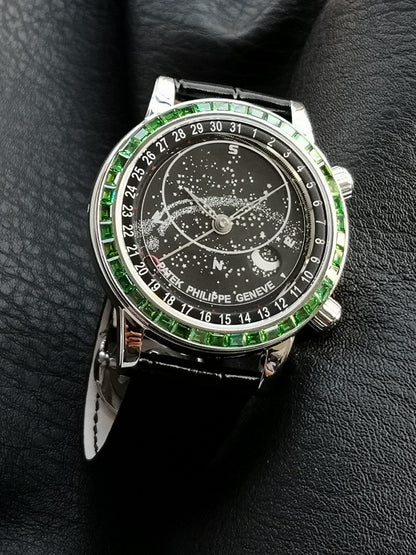 Patek Philippe Celestial Grand Complication 44mm Green Gemstones Black Dial