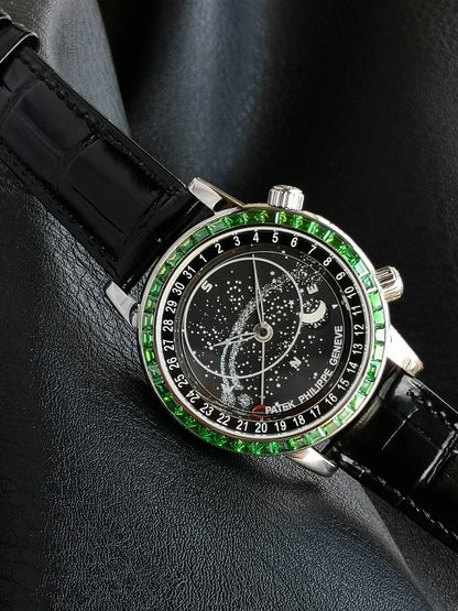Patek Philippe Celestial Grand Complication 44mm Green Gemstones Black Dial