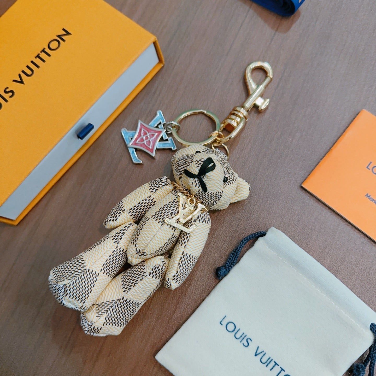 LV Teddy Bear Charm