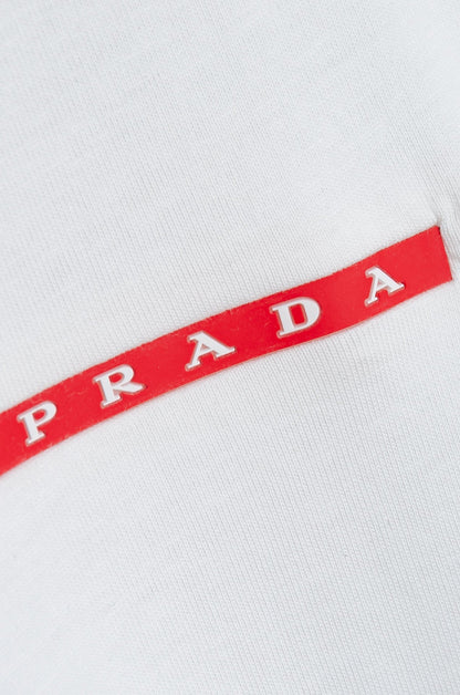 PRA 2026 Men's Short T-shirt White Red Logo Cotton 843627