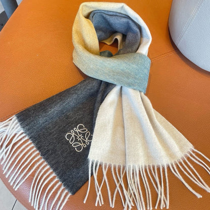 SCARF 180 CM IN COLORFUL CASHMERE AND WOOL 411659