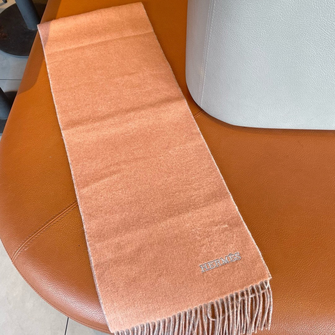 Scarf 180 CM In Pink Mix Grey Cashmere