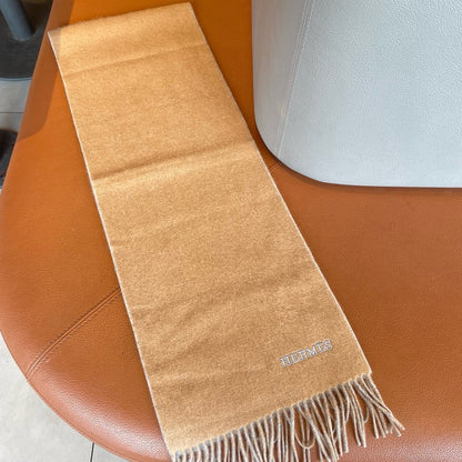 Scarf 180 CM In Beige Mix Grey Cashmere