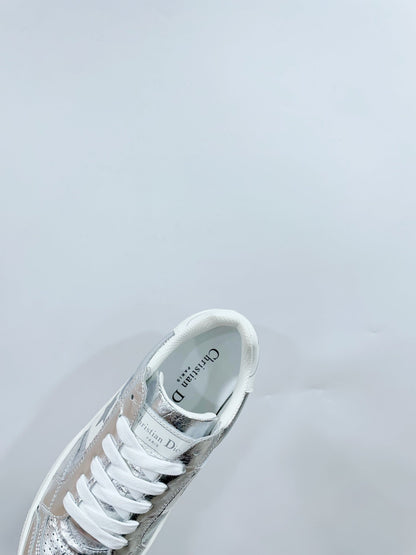 CD Star Platform Sneaker In Silver Glossy Calfskin 999868