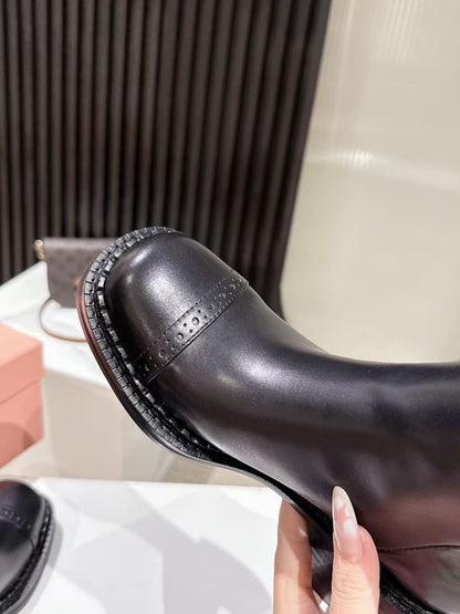 Miu Miu 2026 High Boot 50mm Black Calfskin 621332