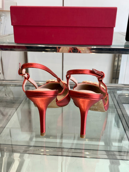 VT 25 High Heels Slingbacks Red Cowhide 292339