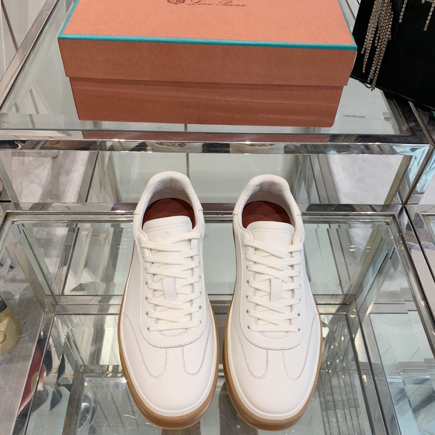 LP Tennis Walk Sneaker White Suede 307248