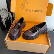 LV 26ss Platform Mary Jane Burgundy Patent Leather 631499