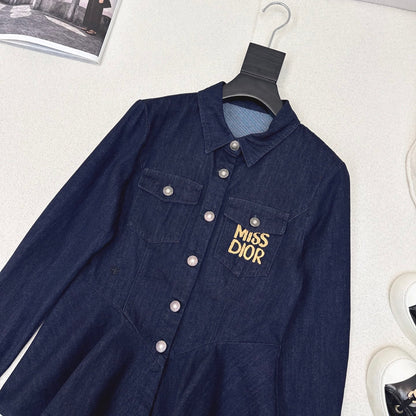 CD 25 Denim Shirt Dark Blue Cotton 594407