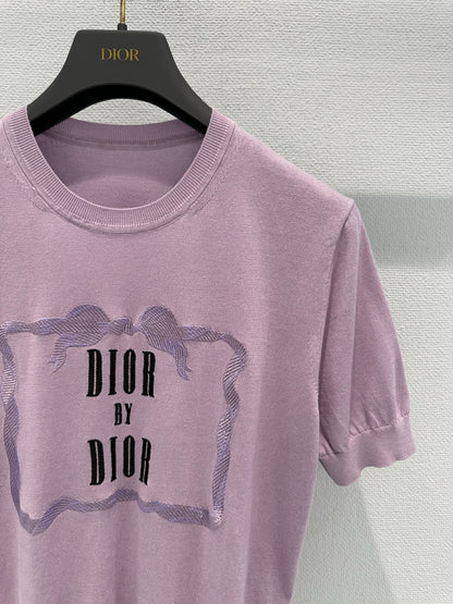 Dior 2026 Short-sleeved T-shirt Purple Cotton 460281