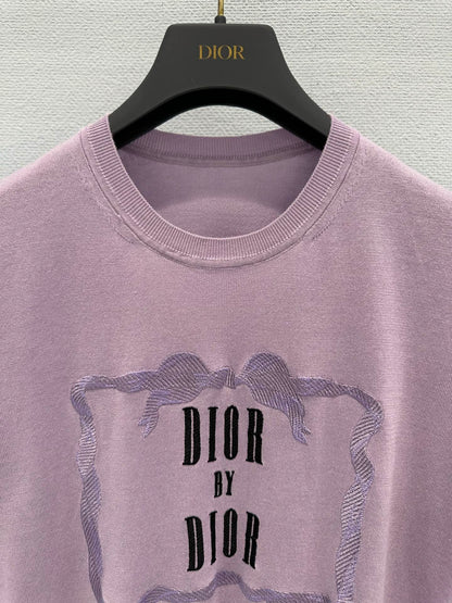 Dior 2026 Short-sleeved T-shirt Purple Cotton 460281