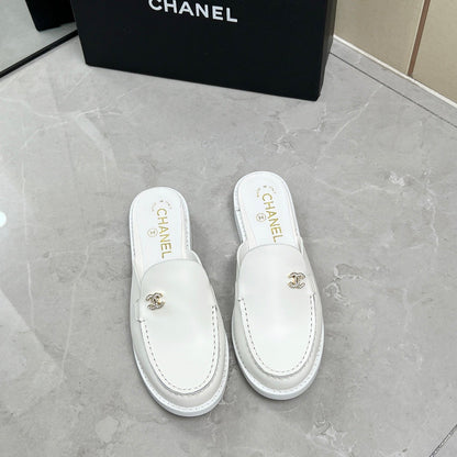 CC 25C Mule White Calfskin