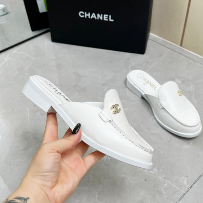 CC 25C Mule White Calfskin