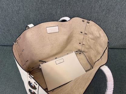 Valentino Garavani tote white cowhide 555247