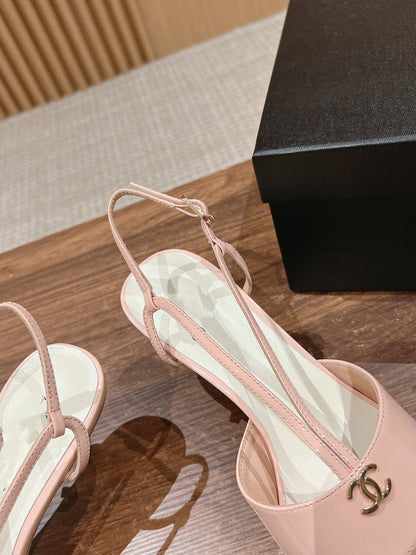 high heel 70 sandals pink white patent calfskin