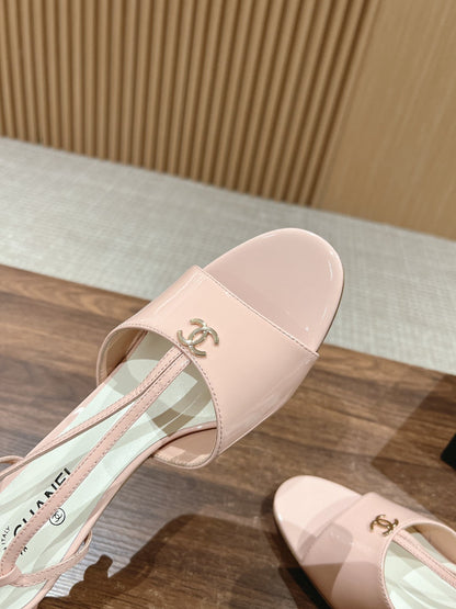 high heel 70 sandals pink white patent calfskin