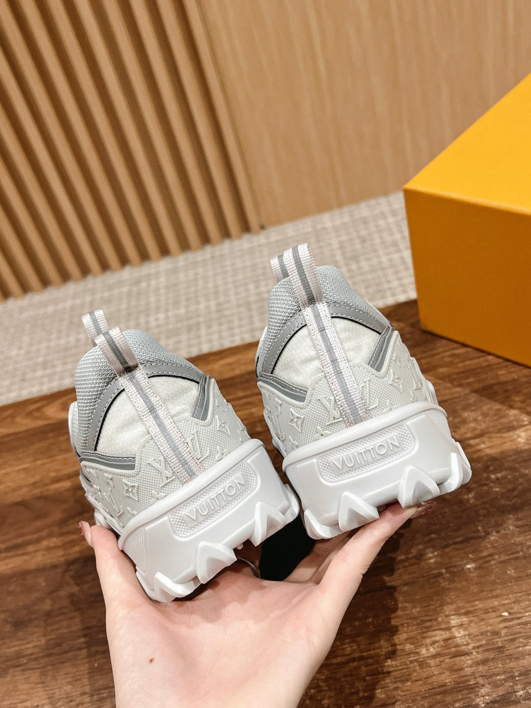 LV Rush Sneaker White Mix Silver Cowhide
