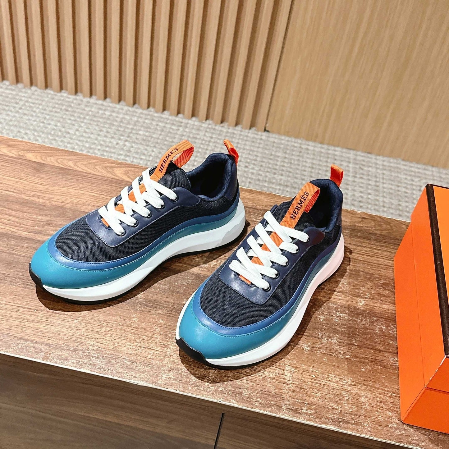 HM Gramme Sneaker Black Blue Mesh 317602