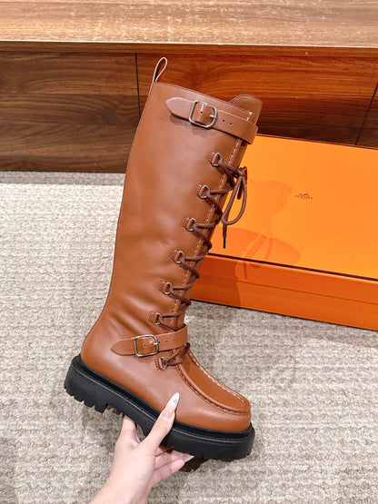 HM 25 High Boots Brown mix Black Calfskin 512528